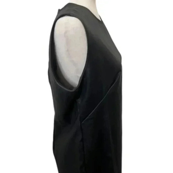 NEW Spanx Leather Like Sleeveless Sheath Dress Black‎  Women’s Size large NWT - Picture 6 of 13